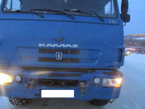 Столкновение автомашин Citroen и КАМАЗ на ул. Станционная